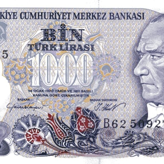 7.Emisyon 1. Tertip 1000 Lira-B62