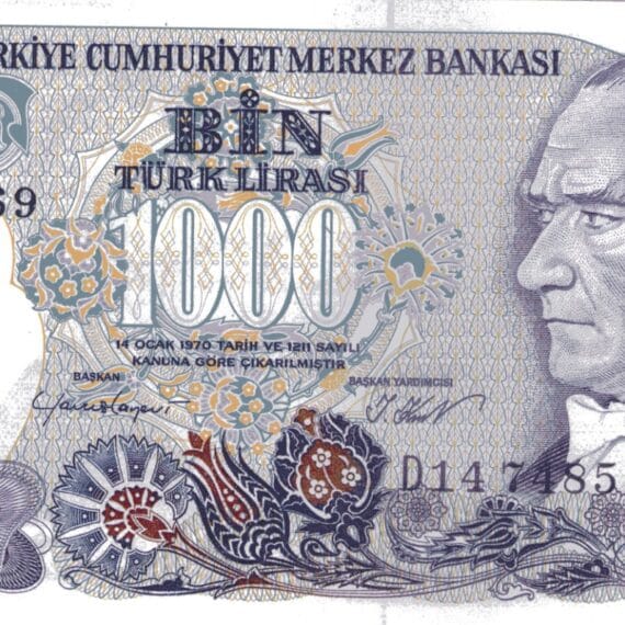 7.Emisyon 1. Tertip 1000 Lira-D14