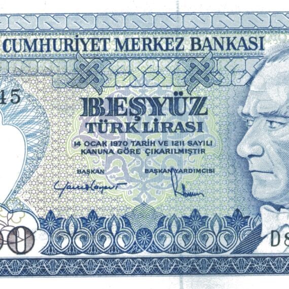 7.Emisyon 2. Tertip 500 Lira-D85