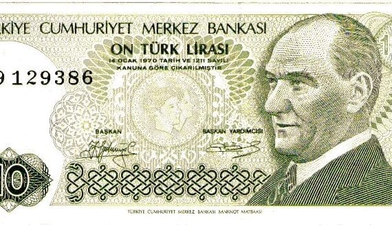 7.Emisyon 1. Tertip 10 Lira-B89