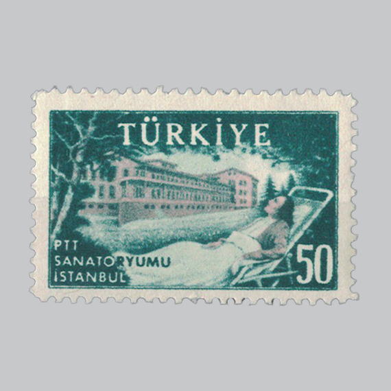 1956 PTT Sağlık Teşkilatı Pulu