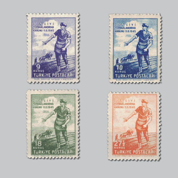 1946 Çiftçiyi Topraklandırma Kanunu Pulları