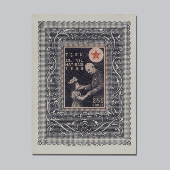 Türkiye Çocuk Esirgeme Kurumu 25.Yıldönümü Hatıra Bloku zamksız