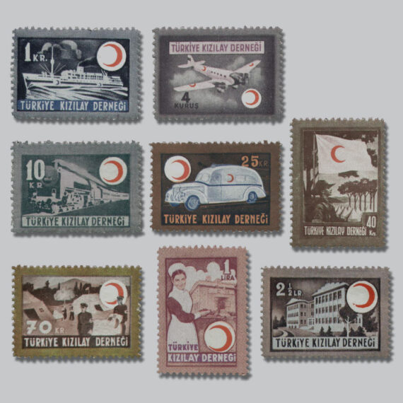 Türkiye Kızılay Derneği Pulları Kızılayın 69.Yıldönümü
