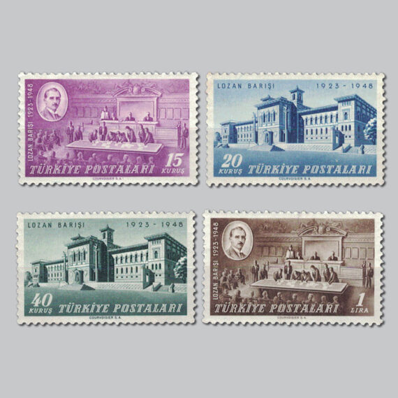 1948 Lozan Sulh Antlaşması 25.Yıldönümü Pulları