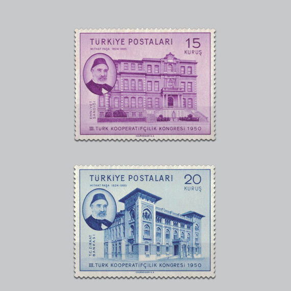 1950 3.Türk Kooperatifçilik Kongresi Pulları