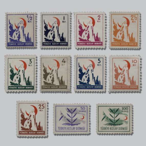 Türkiye Kızılay Derneği Pulları Temsili Resimler