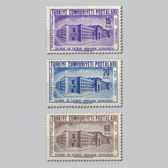 1952 VIII.Milletlerarası Teorik ve Tatbiki Mekanik Kongresi Pulları