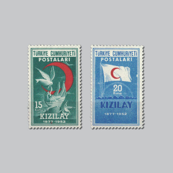 1952 Türkiye Kızılay Cemiyeti'nin 75.Yılı Pulları