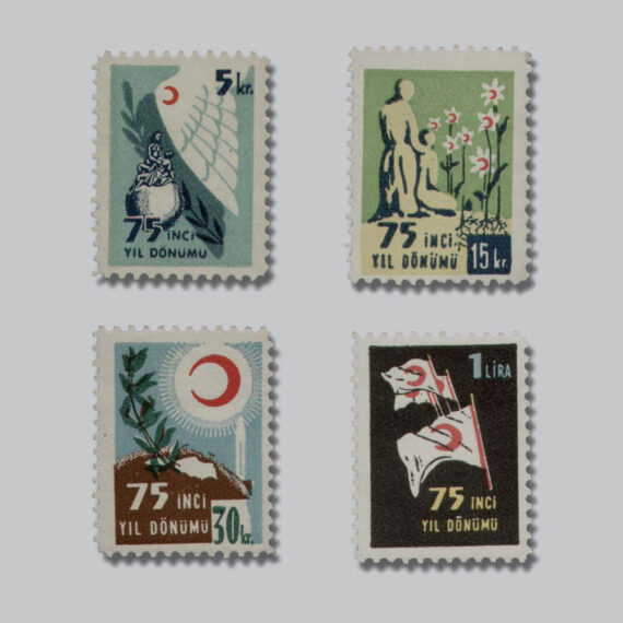 Türkiye Kızılay Derneği 75.Yılı Pulları