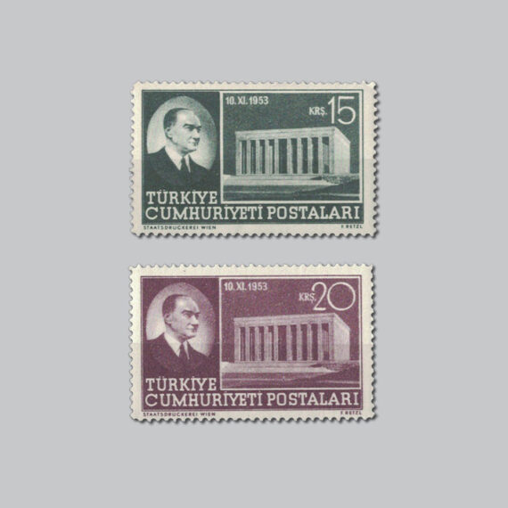 1953 Anıt Kabir'in Açılışı Pulları