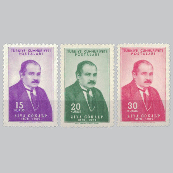 1954 Ziya Gökalp'in 30.Ölüm Yıldönümü Pulları