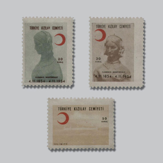 Florence Nightingale'in Türkiyeyi Ziyaretinin 100.Yılı Türkiye Kızılay Cemiyeti Pulları