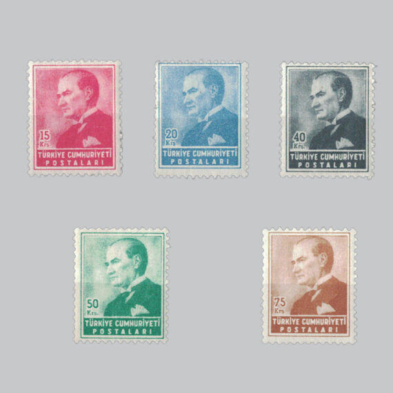 1955 Atatürk (Sola Bakan Portre) Pulları