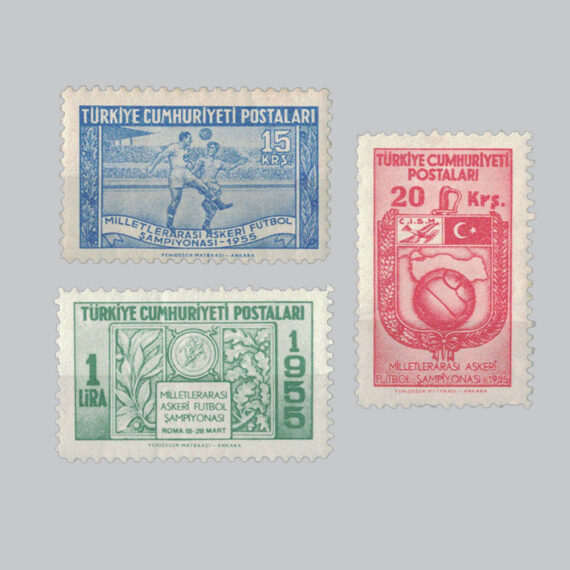 1955 Milletlerarası Askeri Futbol Şampiyonası Pulları