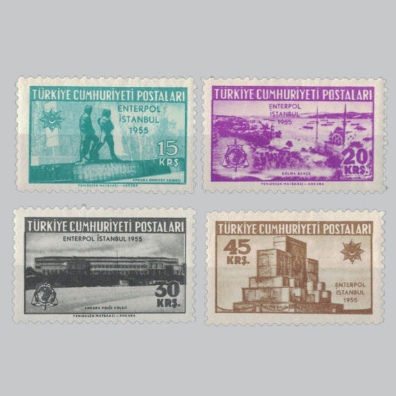 1955 Milletlerarası Kriminel Polis Umumi Heyet Toplantısı Pulları