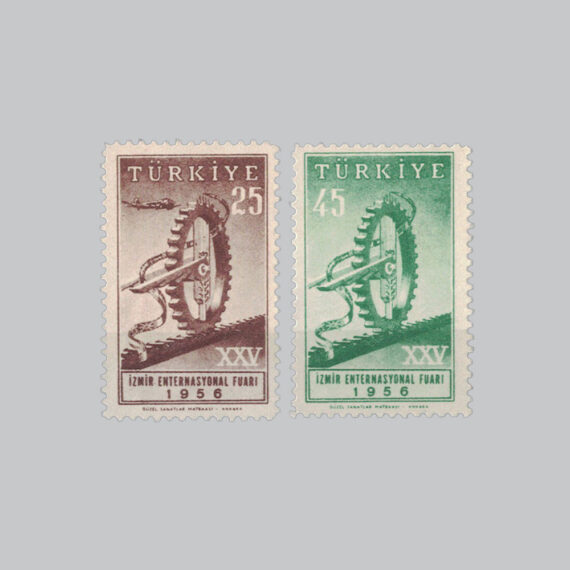 1956 XXV.İzmir Enternasyonal Fuarı Pulları