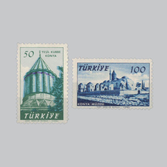 1957 Mevlana'nın Doğumunun 750.Yılı Pulları