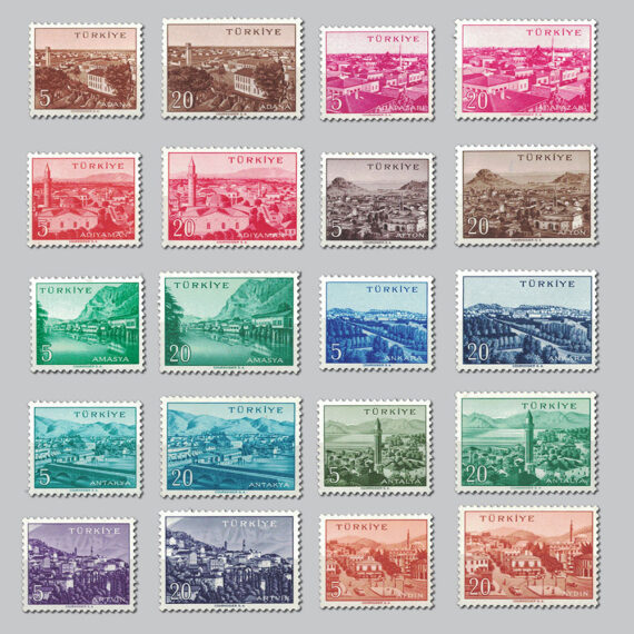 1958-1960 Büyük Memleket Şehirleri Pulları