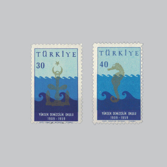 1959 Yüksek Denizcilik Okulu'nun 50.Yılı Pulları