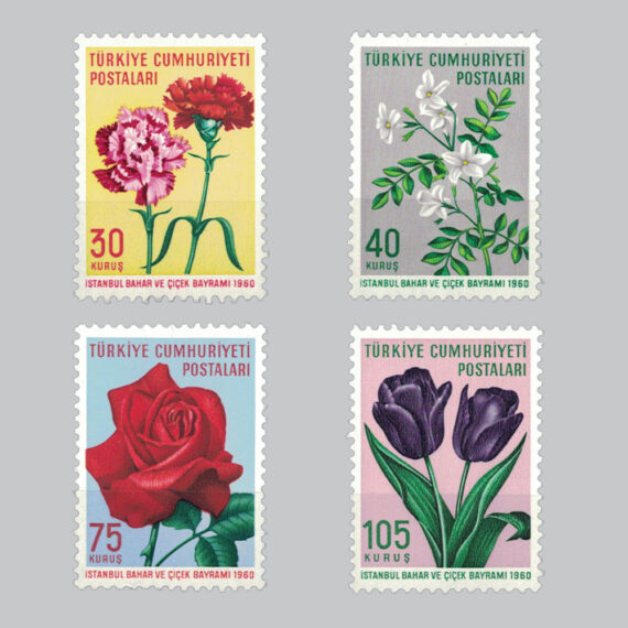 1960 İstanbul Bahar ve Çiçek Bayramı Pulları