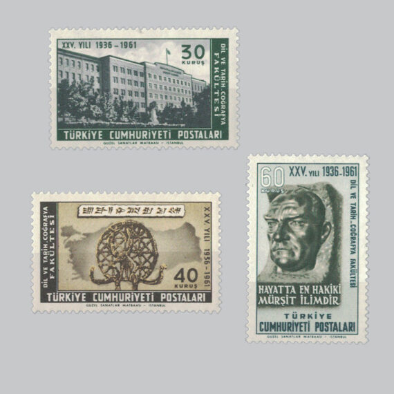 1961 Dil Tarih ve Coğrafya Fakültesi'nin 25.Yılı Pulları