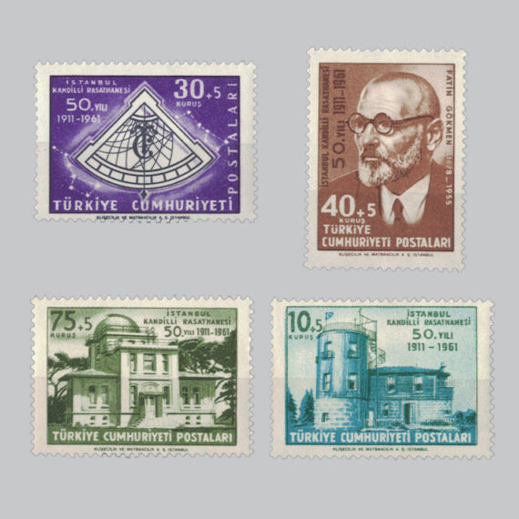 1961 Kandilli Rasathanesi'nin 50.Yılı Pulları