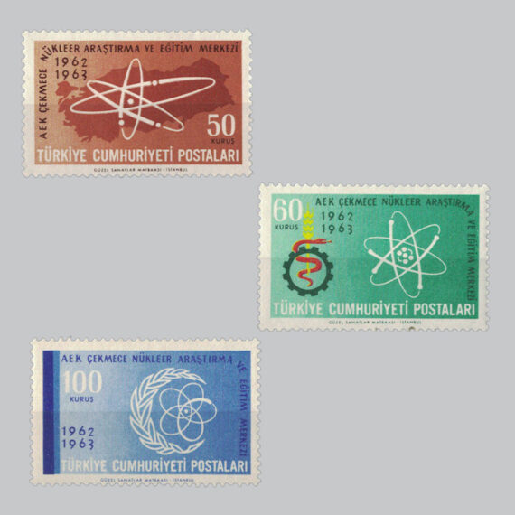 1963 Türk Nükleer Araştırma Merkezi'nin Açılışının 1.Yılı Pulları