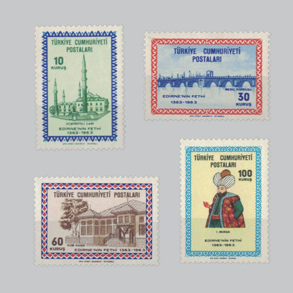 1963 Edirne'nin 600.Fetih Yılı Pulları