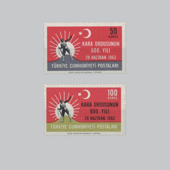 1963 Türk Kara Ordusunun 600.Yılı Pulları