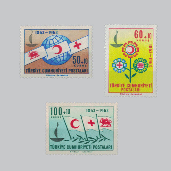 1963 Kızılhaç'ın 100.Yılı Pulları