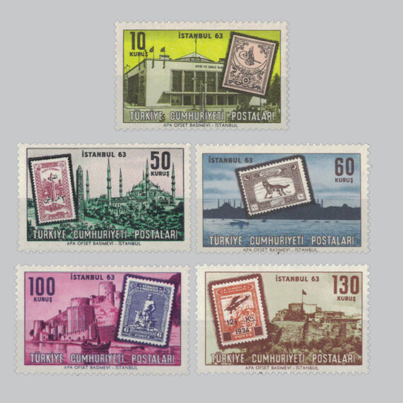1963 İSTANBUL 63 Pul Sergisi Pulları