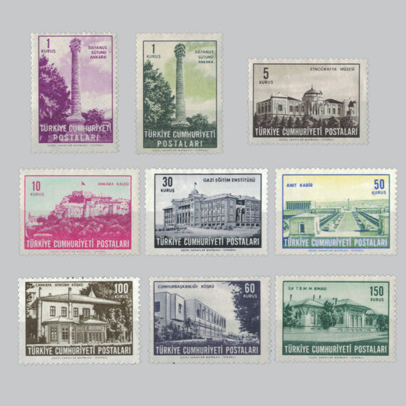 1963 Resimli Sürekli Posta Pulları