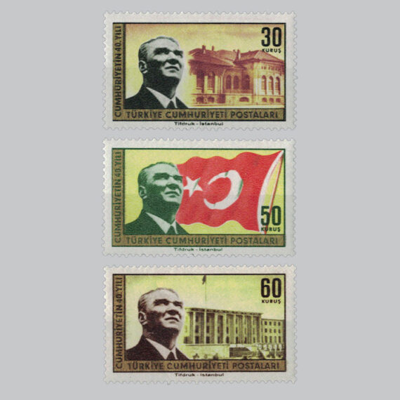 1963 Cumhuriyet'in 40.Yılı Pulları