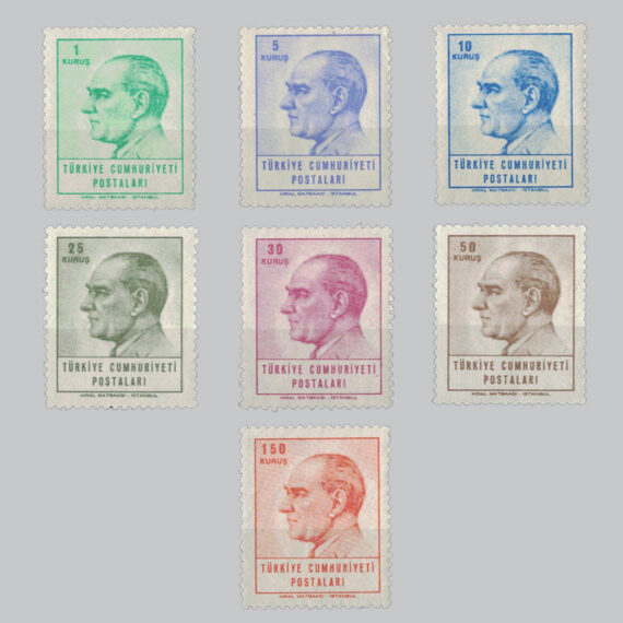 1965 Sürekli Atatürk Posta Pulları