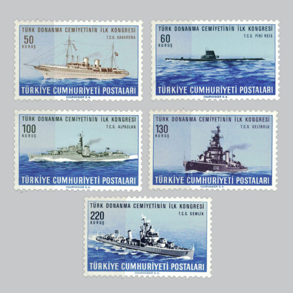 1965 Türk Donanma Cemiyetinin İlk Kongresi Pulları