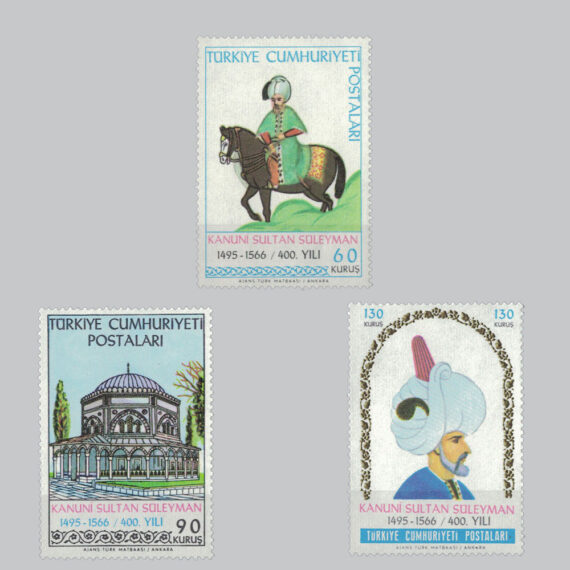 1966 Kanuni Sultan Süleyman'ın Ölümünün 400.Yılı Pulları