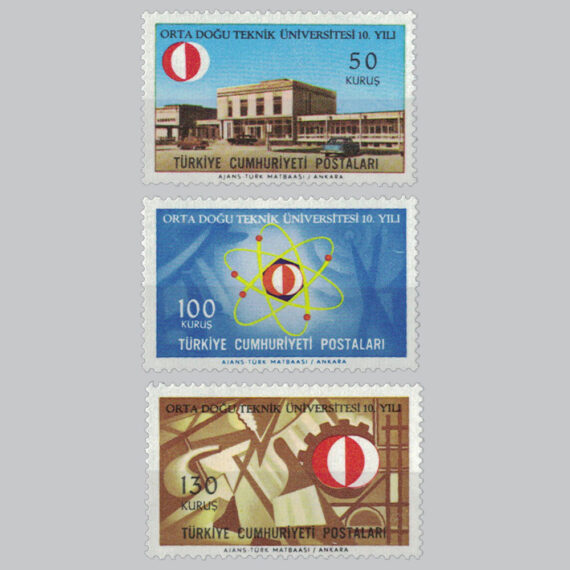 1966 Orta Doğu Teknik Üniversitesi 10.Yılı Pulları