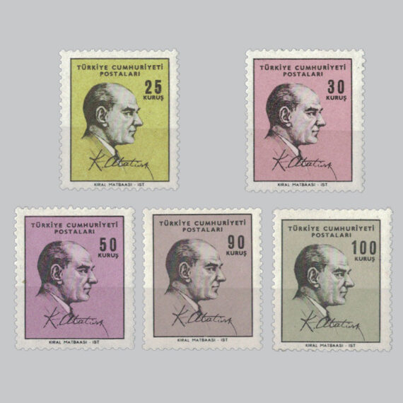 1966 Atatürk Portreli Sürekli Seri Pulu