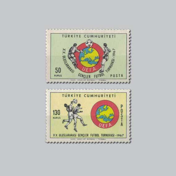 1967 20.Uluslararası Gençler Futbol Turnuvası Pulları