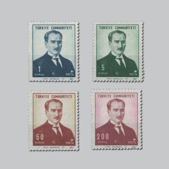 1968 Atatürk Portreli Sürekli Seri Pulları