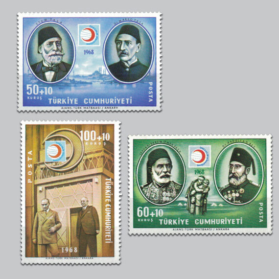 1968 Kızılayın 100.Yılı Pulları