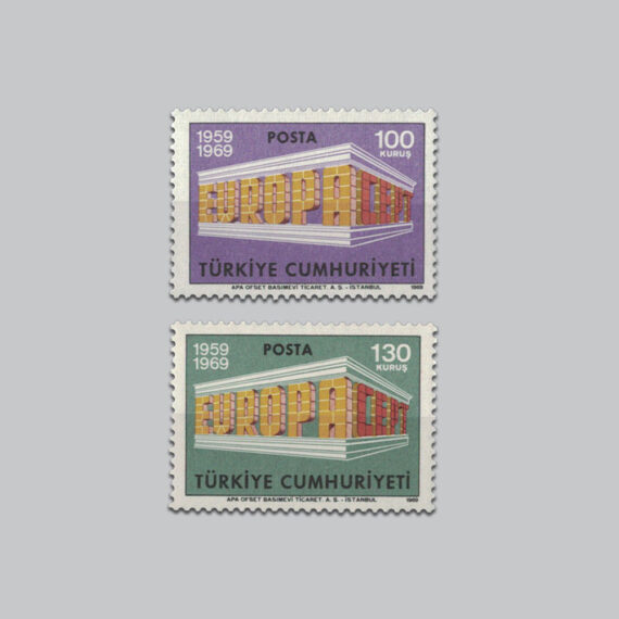 1969 EUROPA CEPT'in 10.Yılı Pulları