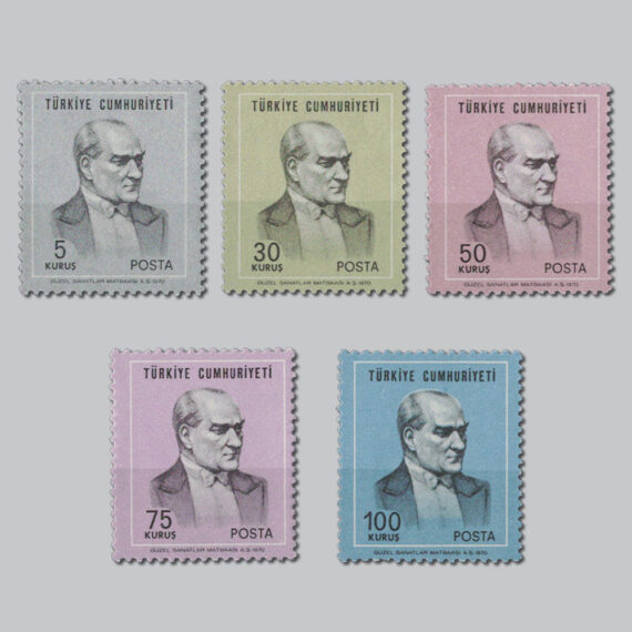 1970 Atatürk Sürekli Seri Pulları 2