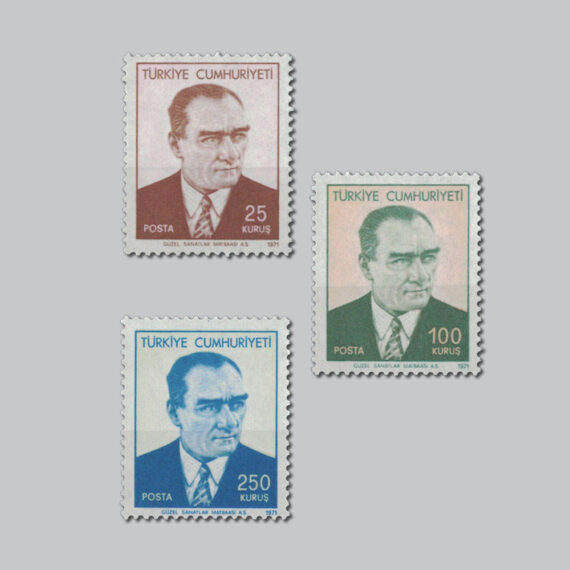 1971 Atatürk Sürekli Seri Pulları