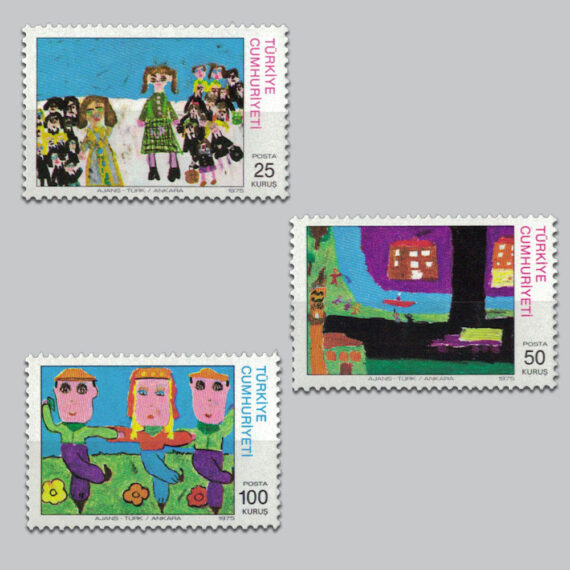 1975 Çocuk Resimleri Pulları