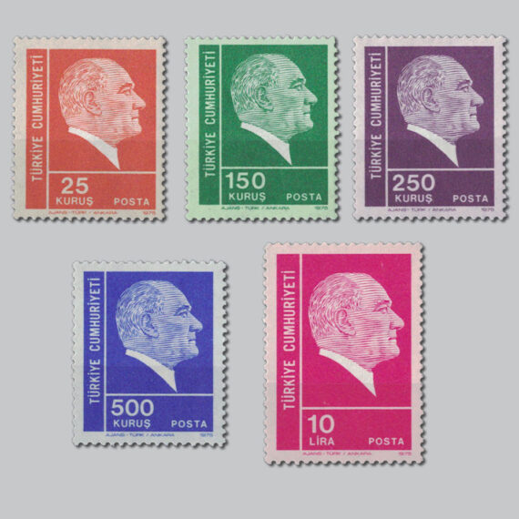 1975 Sürekli Atatürk Seri Pulları