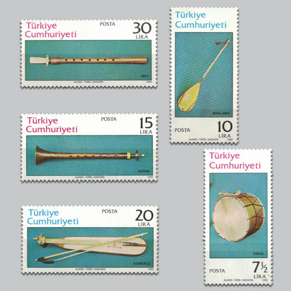 1982 Türk Müzik Aletleri Pulları