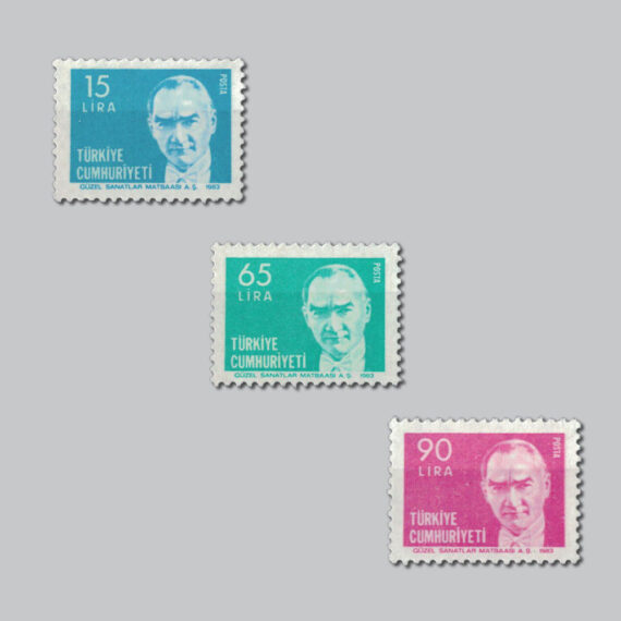 1983 Atatürk Portreli Sürekli Posta Pulu Serisi