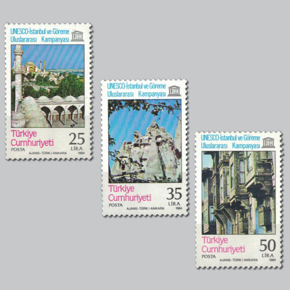1984 Unesco İstanbul ve Göreme Uluslararası Kampanyası Pulları
